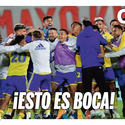 El poster de Olé para recordar el triunfo de Boca en el Monumental.