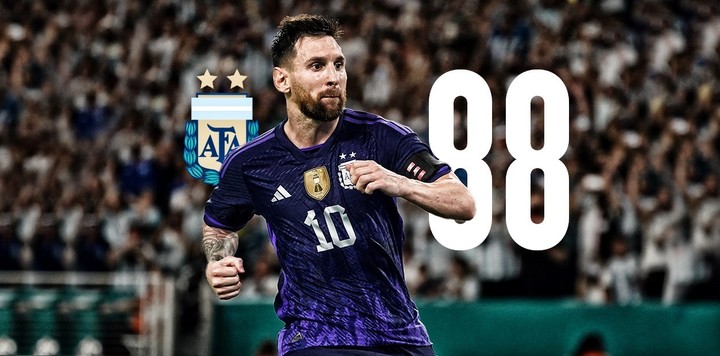 Los 88 goles de Messi en la selección