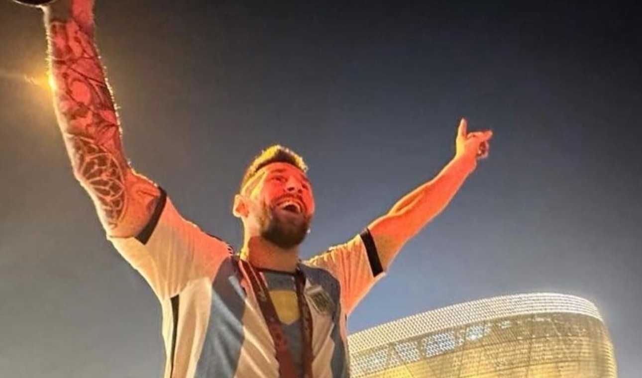 Messi y una serie de fotos inéditas a un año del título en Qatar